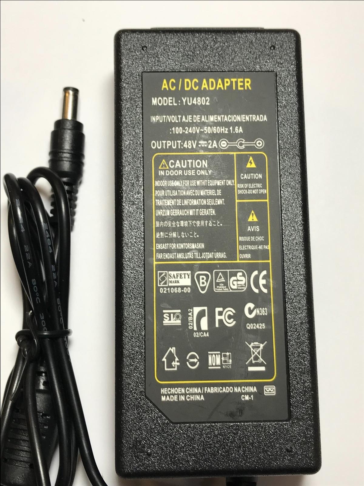 *Brand NEW*Netgear P/N 332-10600-01 NU80-6480166-I2 48V 2A 1.66A AC DC Adapter Power Supply